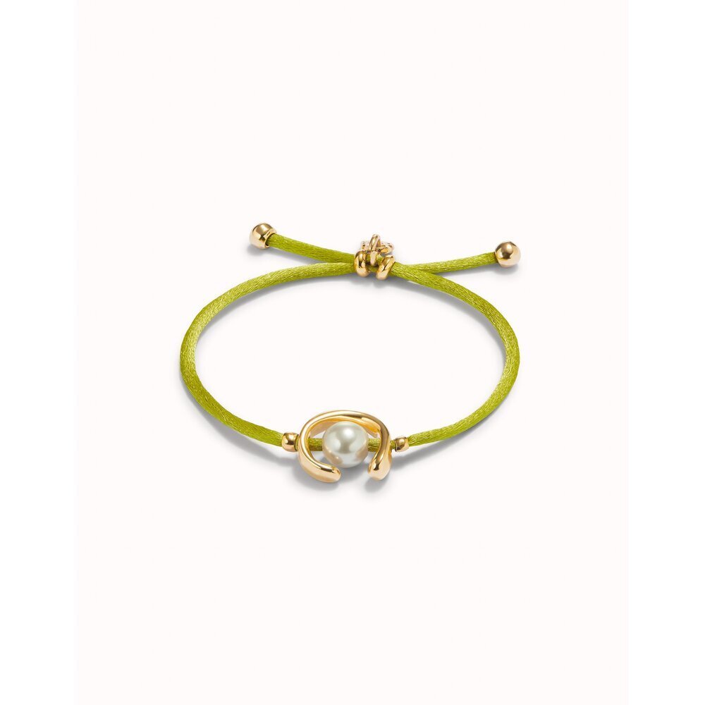 UNOde50 Sterling Silver - Plated Blackish Thread Bracelet With Shell Pearl Accessory - MococoUNOde50PUL2505AZUMTL - S/LGBracelet