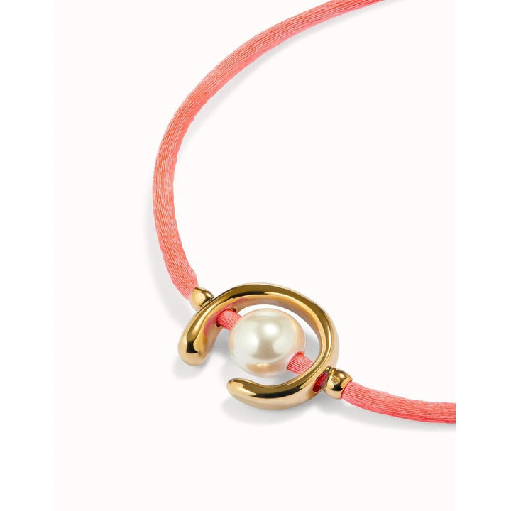 UNOde50 Sterling Silver - Plated Blackish Thread Bracelet With Shell Pearl Accessory - MococoUNOde50PUL2505AZUMTL - S/BLUBracelet