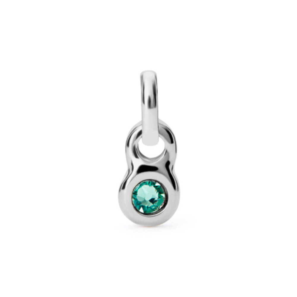 UNOde50 Sterling Silver - Plated Blue Crystal Round Shaped Charm - MococoUNOde50CHA0180VRDMTL0UCharms