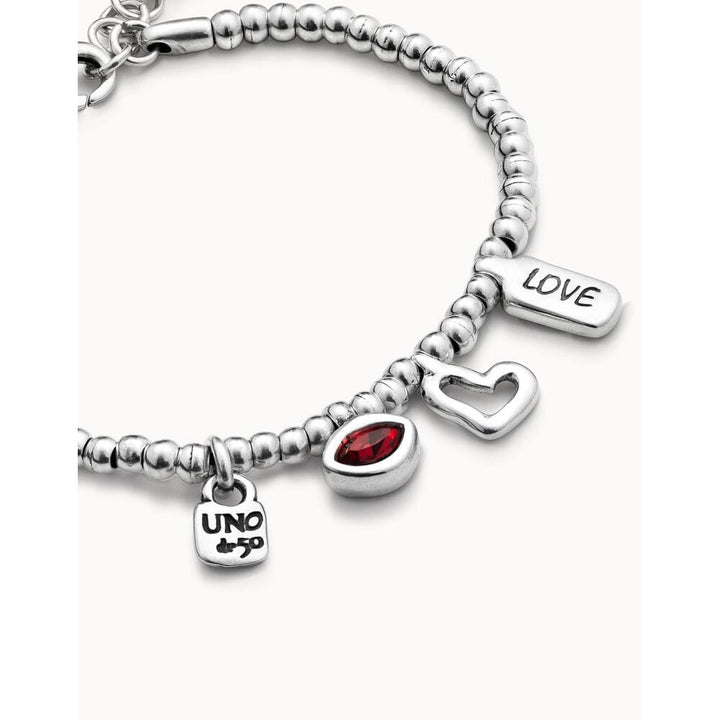 UNOde50 Sterling Silver - Plated Bracelet With Pink Crystals - MococoUNOde50PUL1852ROJMTLBracelet