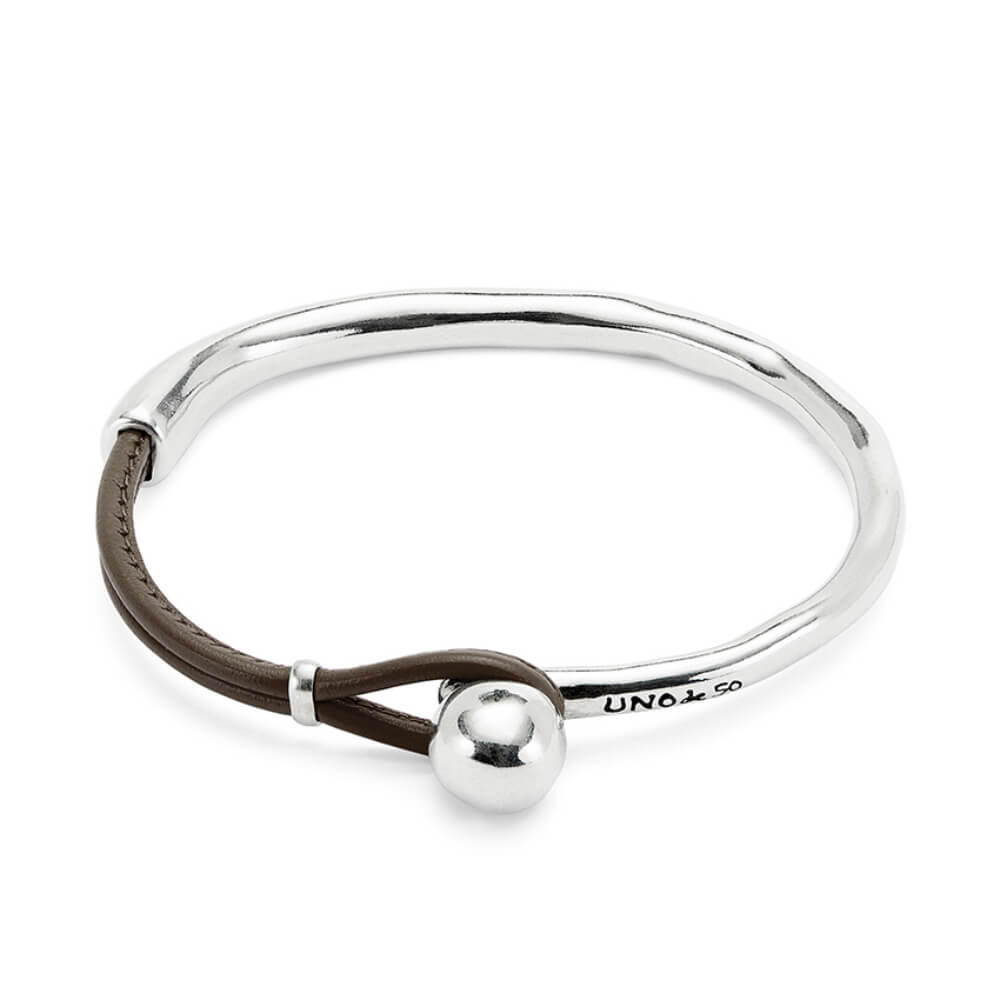 UNOde50 Sterling Silver - Plated Brown Leather Bracelet - MococoUNOde50PUL2551MARMTL0LBracelets