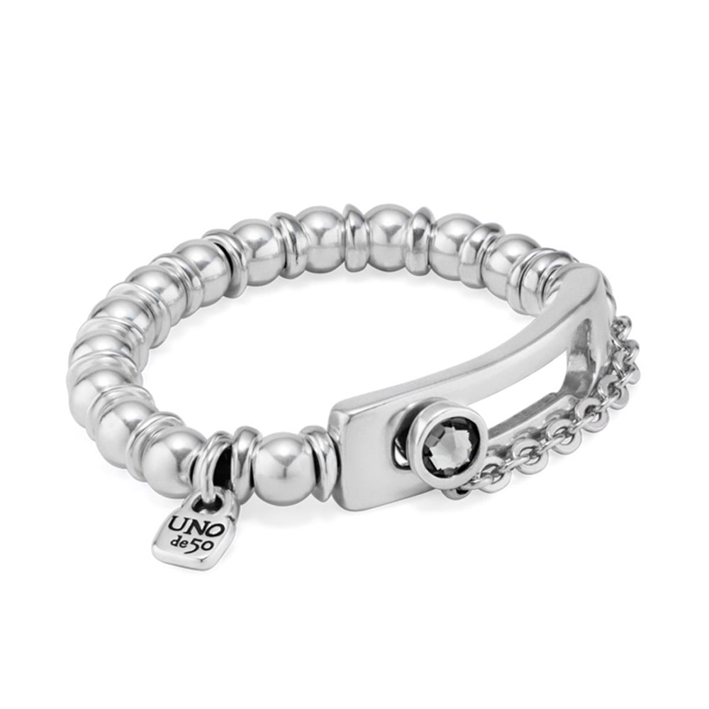 UNOde50 Sterling Silver - Plated Central Link Beaded Bracelet - MococoUNOde50PUL2369GRSMTL0MBracelets