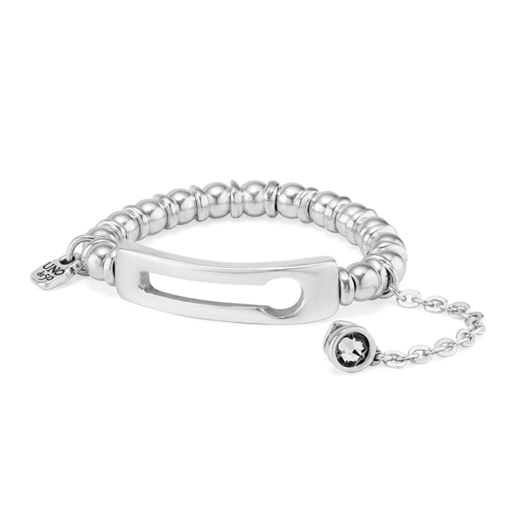 UNOde50 Sterling Silver - Plated Central Link Beaded Bracelet - MococoUNOde50PUL2369GRSMTL0MBracelets