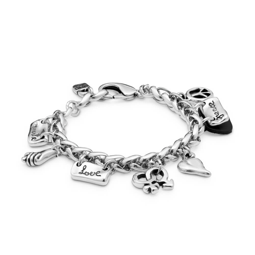 UNOde50 Sterling Silver - Plated Charm Chain Bracelet - MococoUNOde50PUL1290MTL0000MBracelets