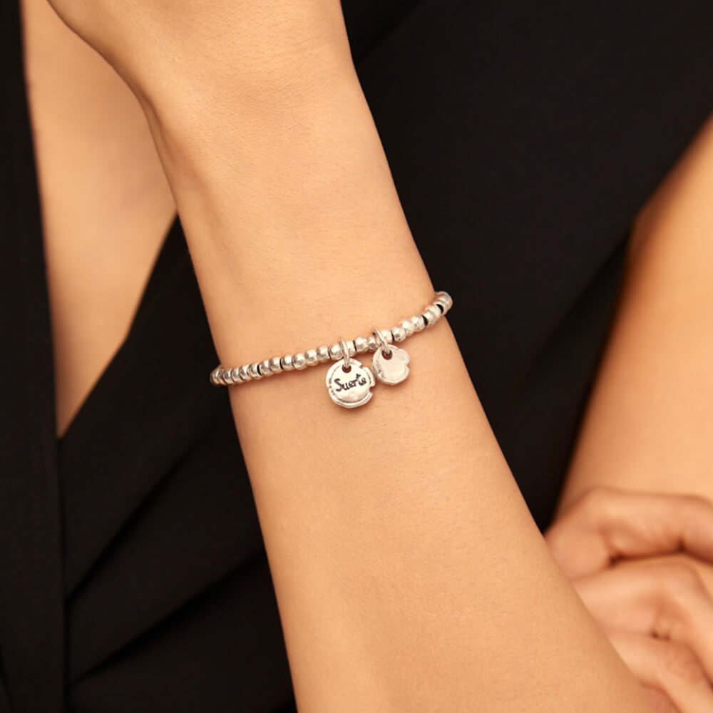 UNOde50 Sterling Silver - Plated Charms Beaded Bracelet - MococoUNOde50PUL1597MTL0000SBracelets