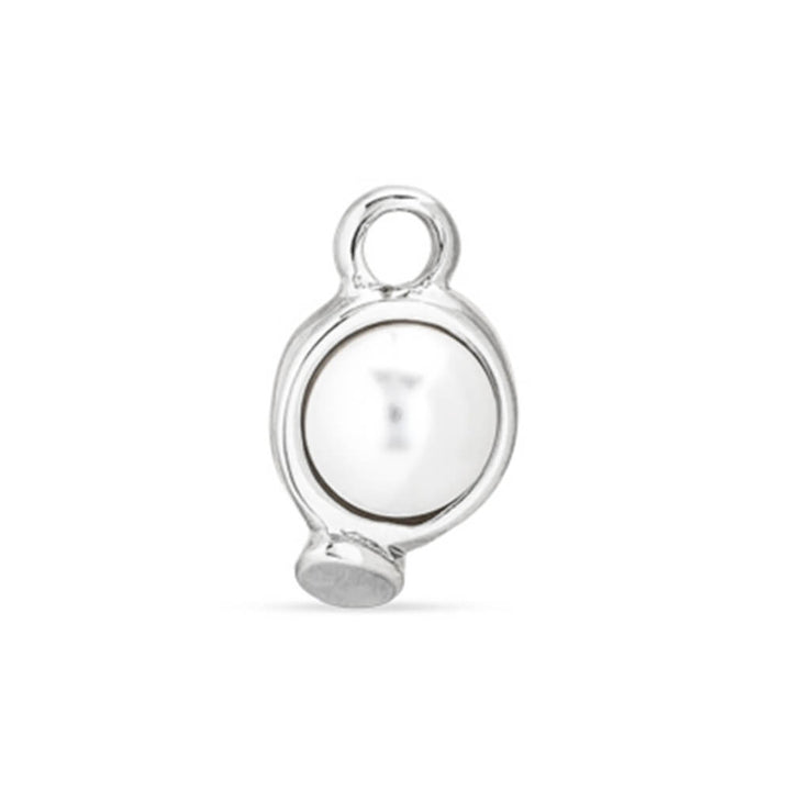 UNOde50 Sterling Silver - Plated Circle and Crystal Piercing Charm - MococoUNOde50CHP0040BPLMTL0UCharms