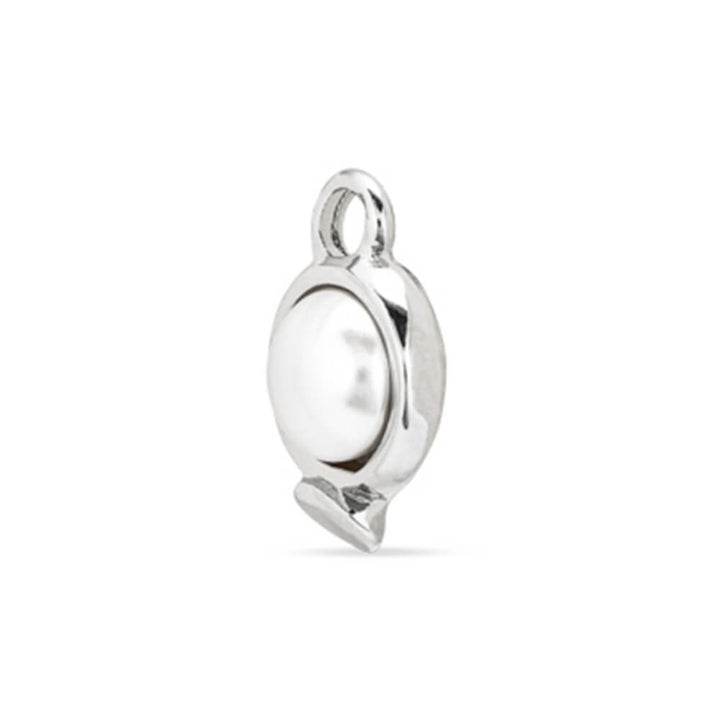 UNOde50 Sterling Silver - Plated Circle and Crystal Piercing Charm - MococoUNOde50CHP0040BPLMTL0UCharms