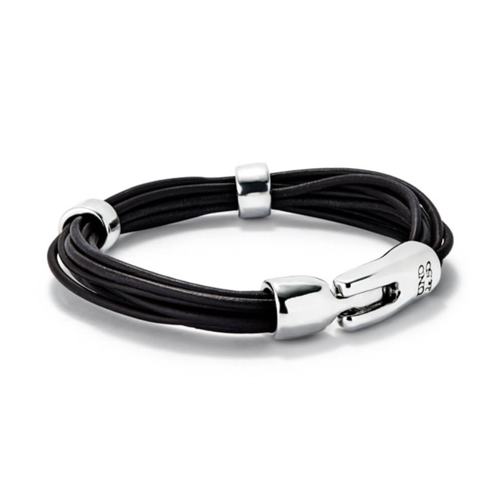 UNOde50 Sterling Silver - Plated Circles Leather Bracelet - MococoUNOde50PUL2458MARMTL0LBracelets