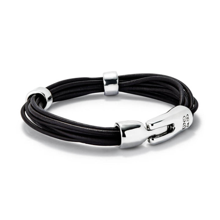 UNOde50 Sterling Silver - Plated Circles Leather Bracelet - MococoUNOde50PUL2458MARMTL0LBracelets