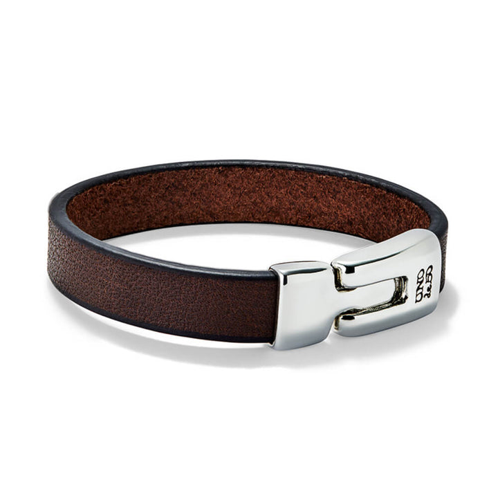 UNOde50 Sterling Silver - Plated Clasp Leather Bracelet - MococoUNOde50PUL2454MARMTL0LBracelets