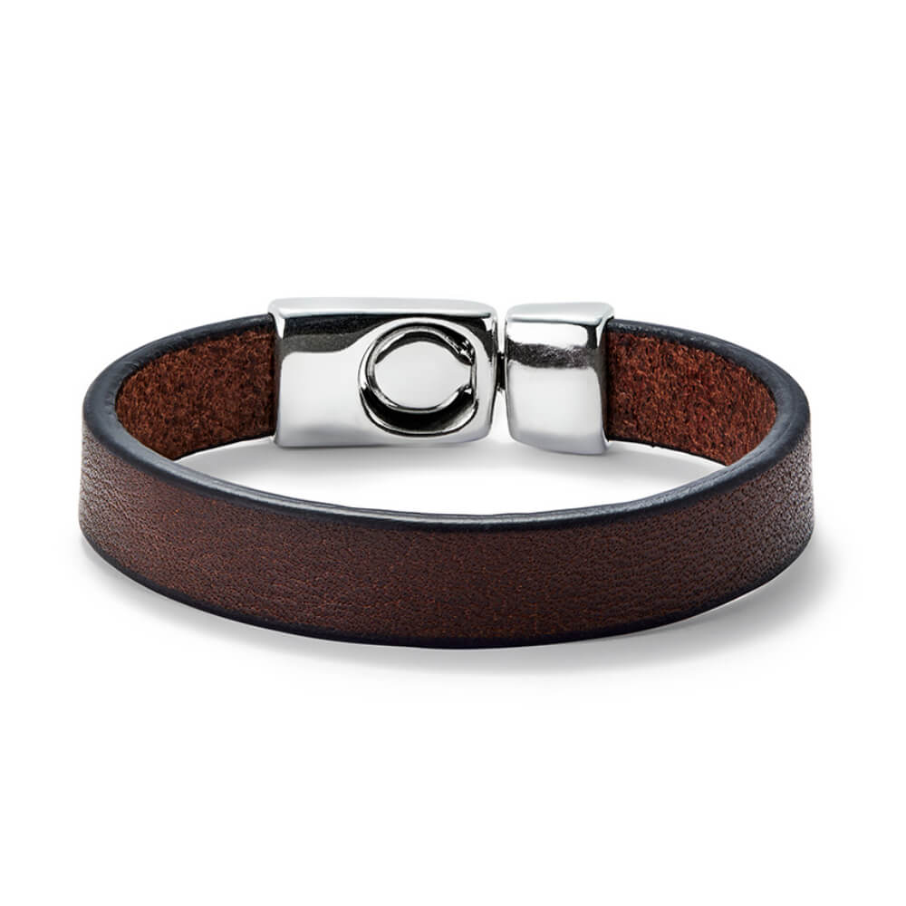 UNOde50 Sterling Silver - Plated Clasp Leather Bracelet - MococoUNOde50PUL2454MARMTL0LBracelets
