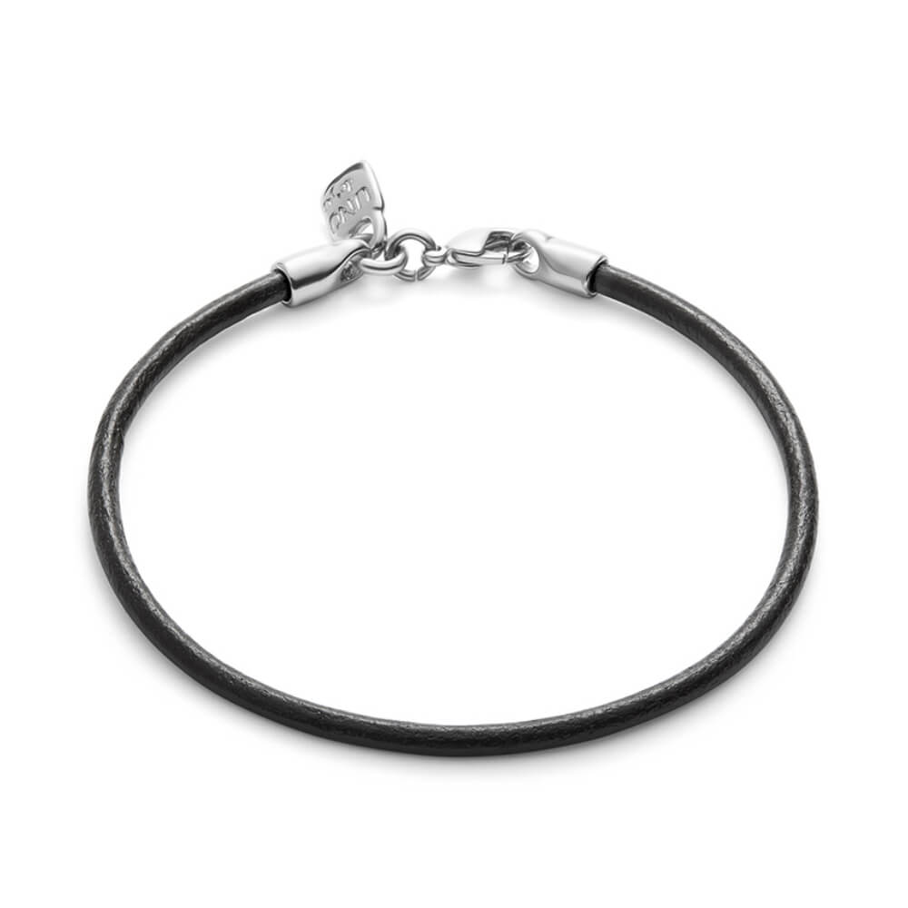 UNOde50 Sterling Silver - Plated Clasp Leather Charm Bracelet - MococoUNOde50PUL2498MTL0000UBracelets