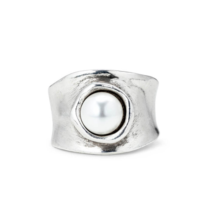 UNOde50 Sterling Silver - Plated Crystal Ring - MococoUNOde50ANI0609BPLMTL12Rings