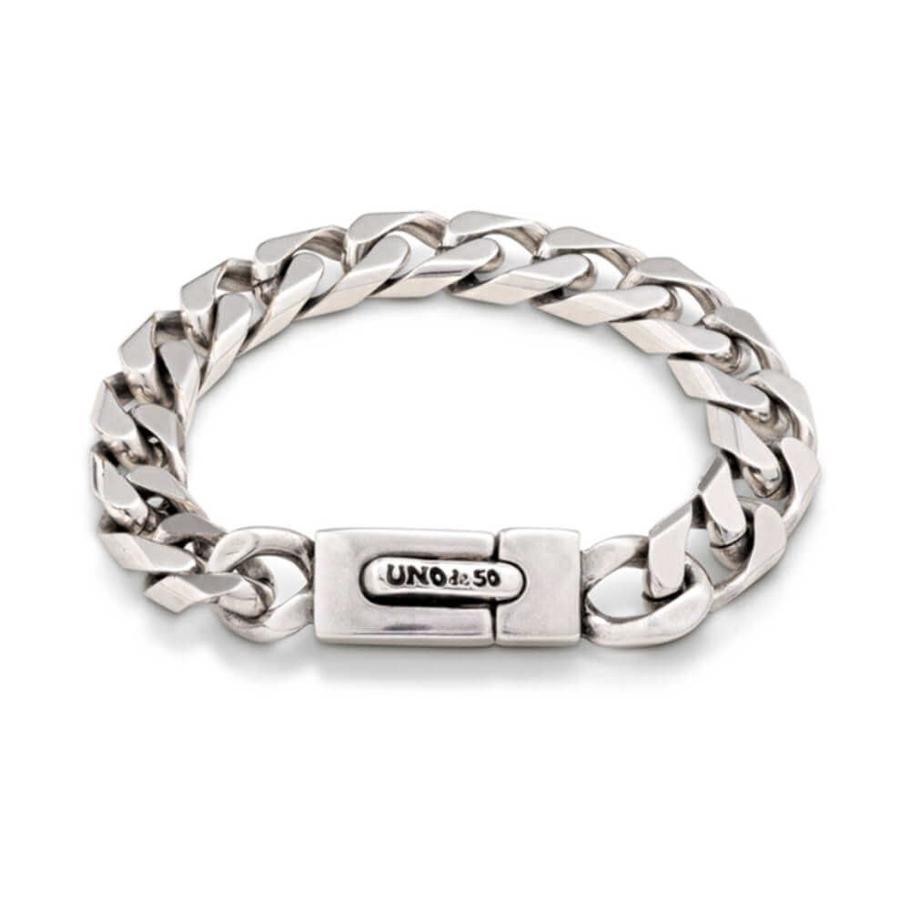 UNOde50 Sterling Silver - Plated Cuban Curb Chain Bracelet - MococoUNOde50PUL2269MTL0000MBracelets