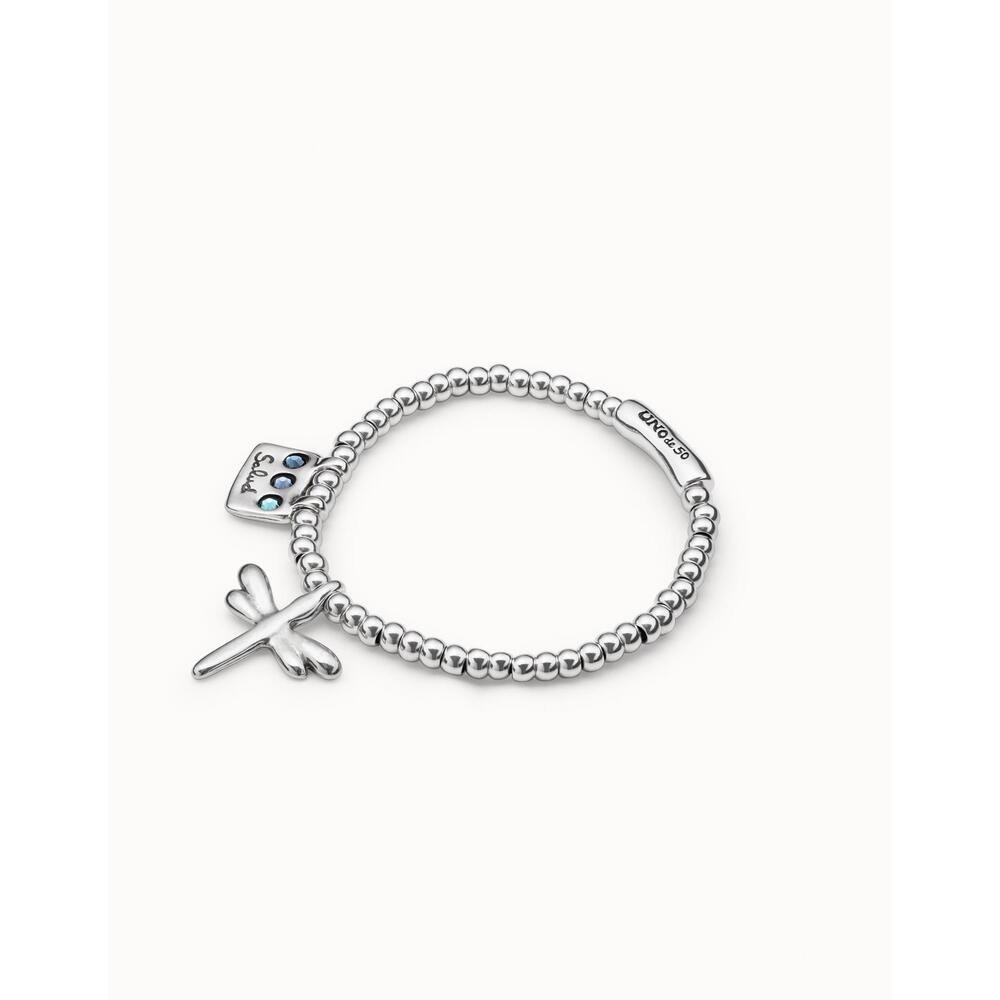 UNOde50 Sterling Silver - Plated Elastic Bracelet With Health Message - MococoUNOde50PUL2040AZUMTL - S/SBracelet