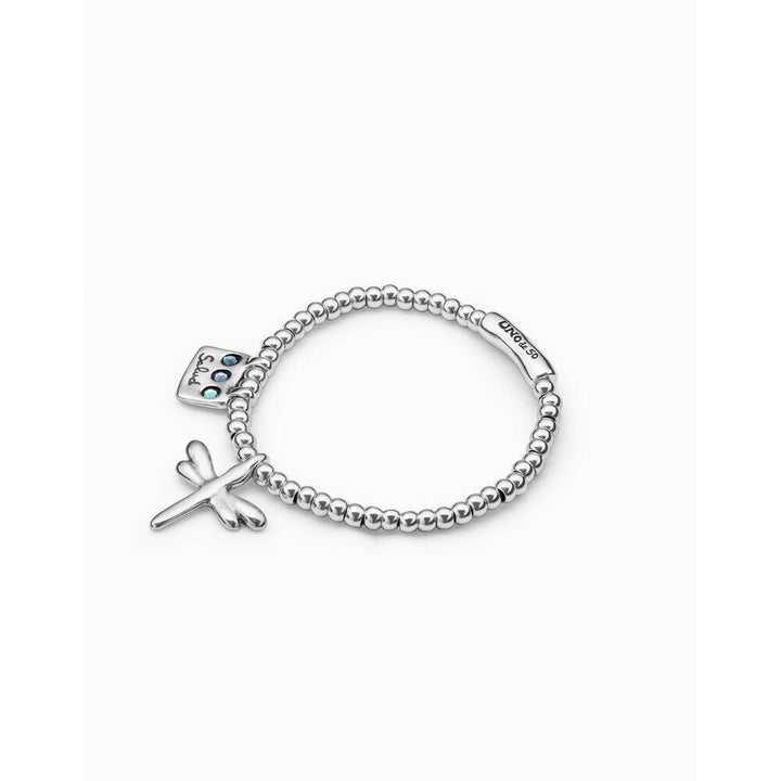 UNOde50 Sterling Silver - Plated Elastic Bracelet With Health Message - MococoUNOde50PUL2040AZUMTL - S/SBracelet