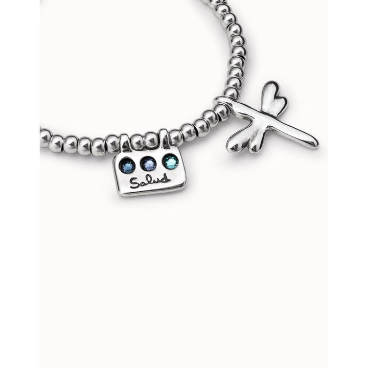 UNOde50 Sterling Silver - Plated Elastic Bracelet With Health Message - MococoUNOde50PUL2040AZUMTL - S/SBracelet