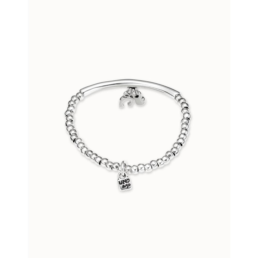 UNOde50 Sterling Silver - Plated Elastic Bracelet With Tube And Green Crystal - MococoUNOde50PUL2207MTL000 - S/MBracelet