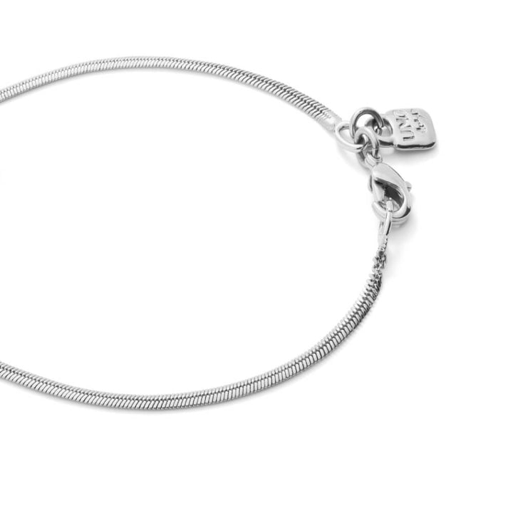 UNOde50 Sterling Silver-Plated Flat Snake Chain Bracelet image 2