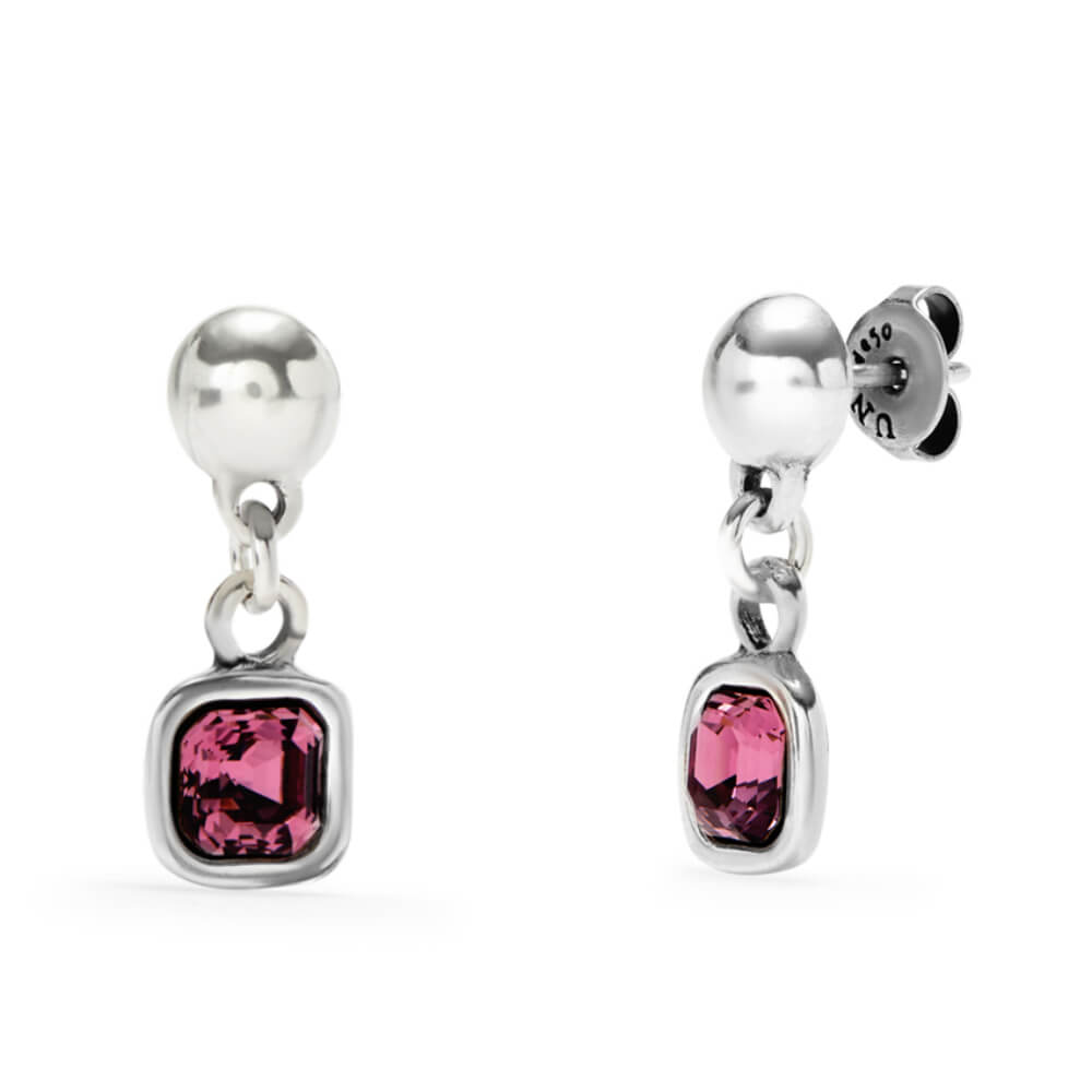 UNOde50 Sterling Silver - Plated Hanging Crystal Earrings - MococoUNOde50Earrings