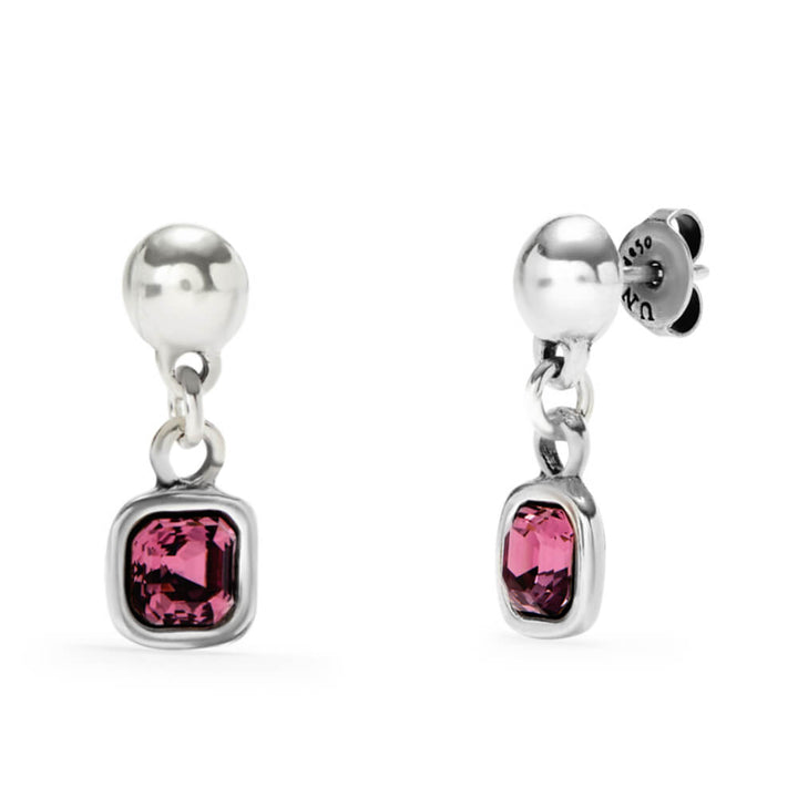 UNOde50 Sterling Silver - Plated Hanging Crystal Earrings - MococoUNOde50Earrings