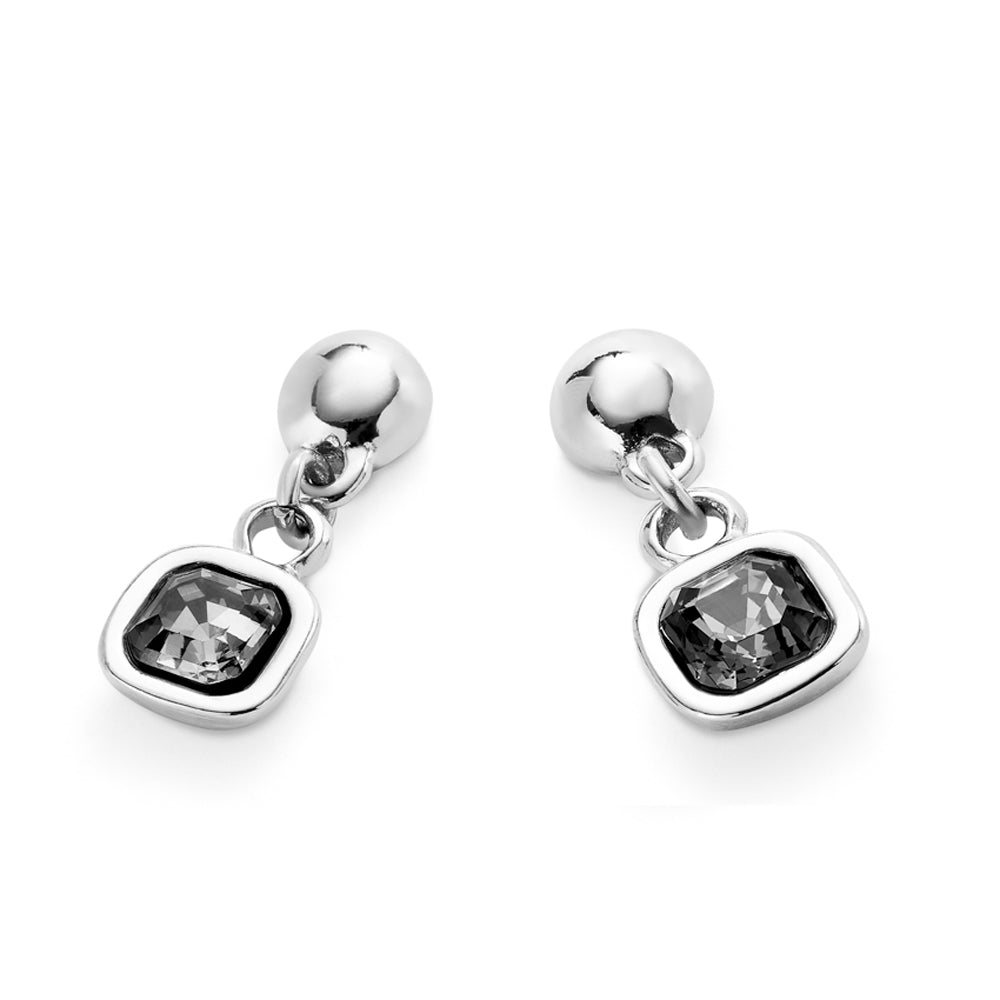 UNOde50 Sterling Silver - Plated Hanging Crystal Earrings - MococoUNOde50Earrings