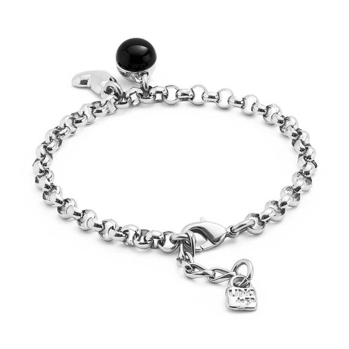 UNOde50 Sterling Silver - Plated Heart Charm Chain Bracelet - MococoUNOde50PUL2538NGRMTL0MBracelets