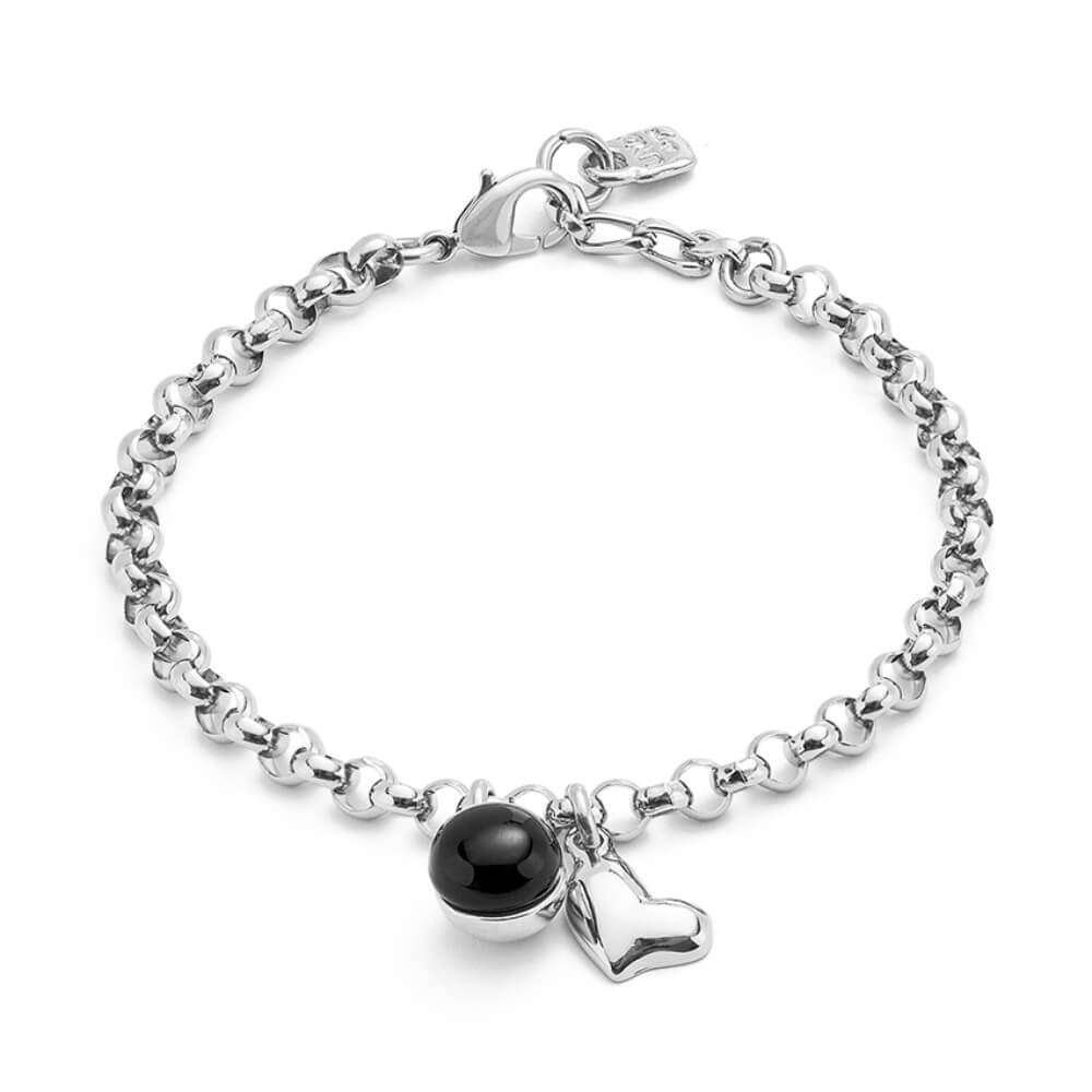 UNOde50 Sterling Silver - Plated Heart Charm Chain Bracelet - MococoUNOde50PUL2538NGRMTL0MBracelets