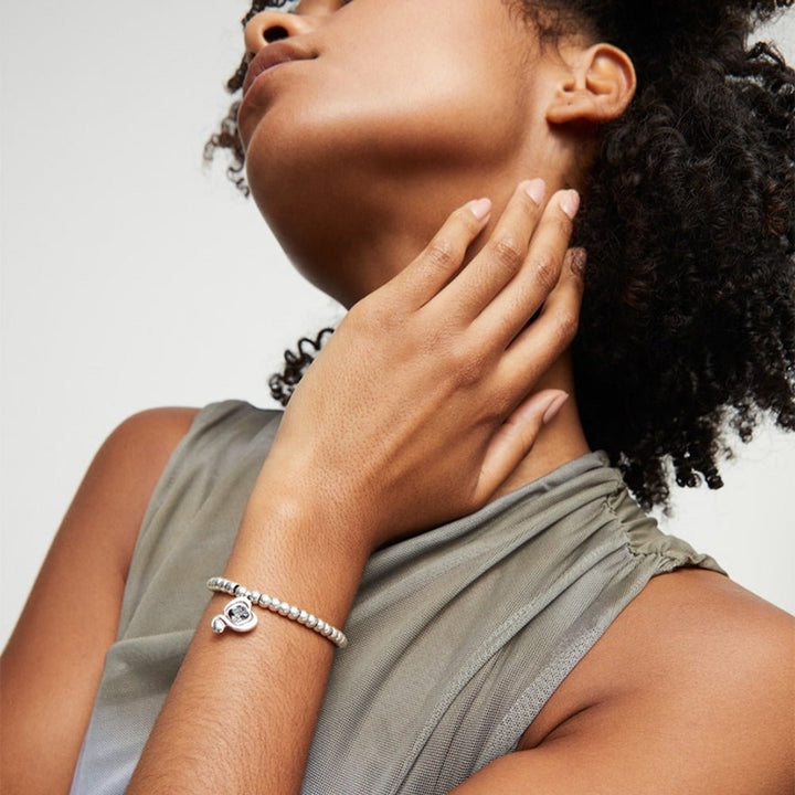 Unode50 Sterling Silver - Plated Heart Crystal Bracelet - MococoUNOde50PUL2514VRDMTL0MBracelets