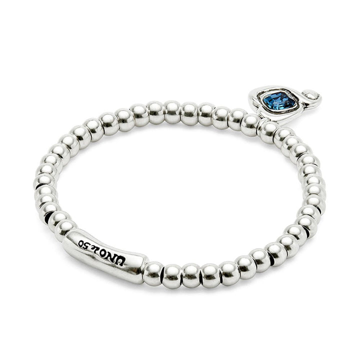 Unode50 Sterling Silver - Plated Heart Crystal Bracelet - MococoUNOde50PUL2514VRDMTL0MBracelets