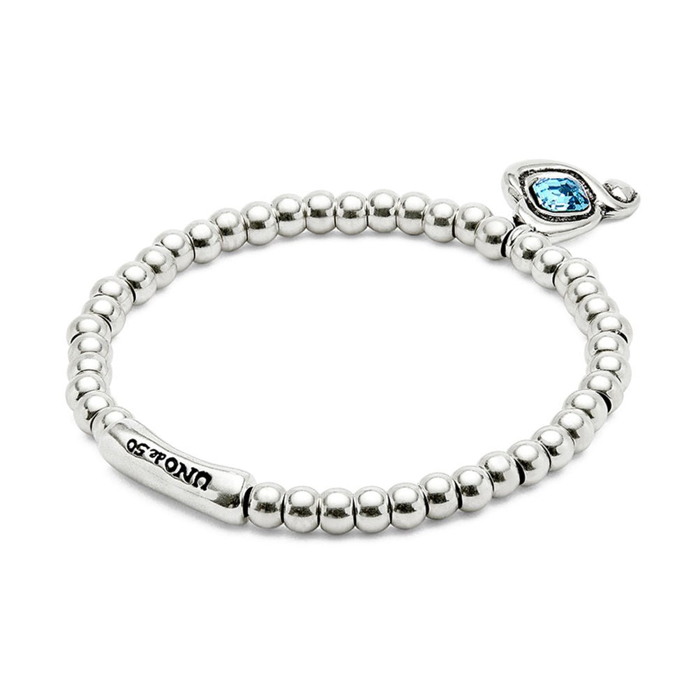 Unode50 Sterling Silver - Plated Heart Crystal Bracelet - MococoUNOde50PUL2514VRDMTL0MBracelets