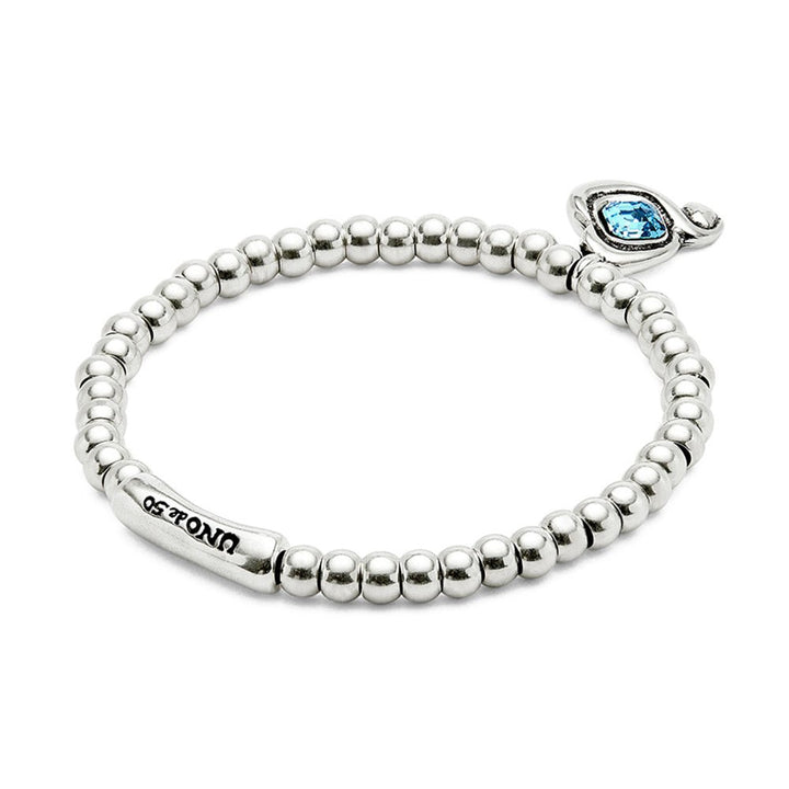 Unode50 Sterling Silver - Plated Heart Crystal Bracelet - MococoUNOde50PUL2514VRDMTL0MBracelets