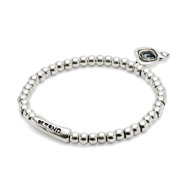 Unode50 Sterling Silver - Plated Heart Crystal Bracelet - MococoUNOde50PUL2514VRDMTL0MBracelets