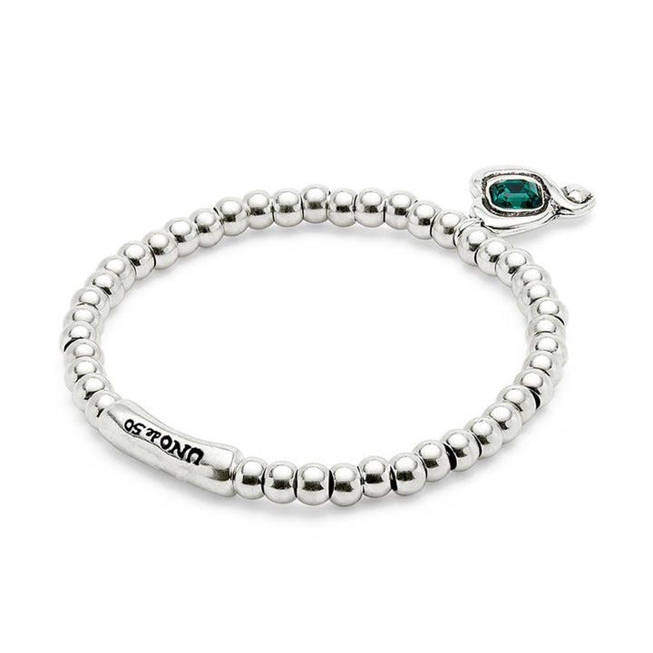Unode50 Sterling Silver - Plated Heart Crystal Bracelet - MococoUNOde50PUL2514VRDMTL0MBracelets