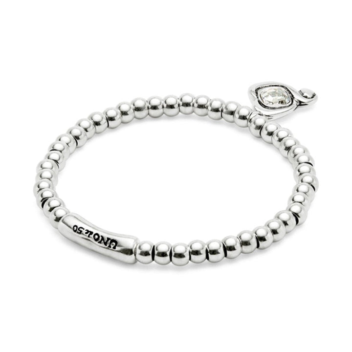 Unode50 Sterling Silver - Plated Heart Crystal Bracelet - MococoUNOde50PUL2514VRDMTL0MBracelets