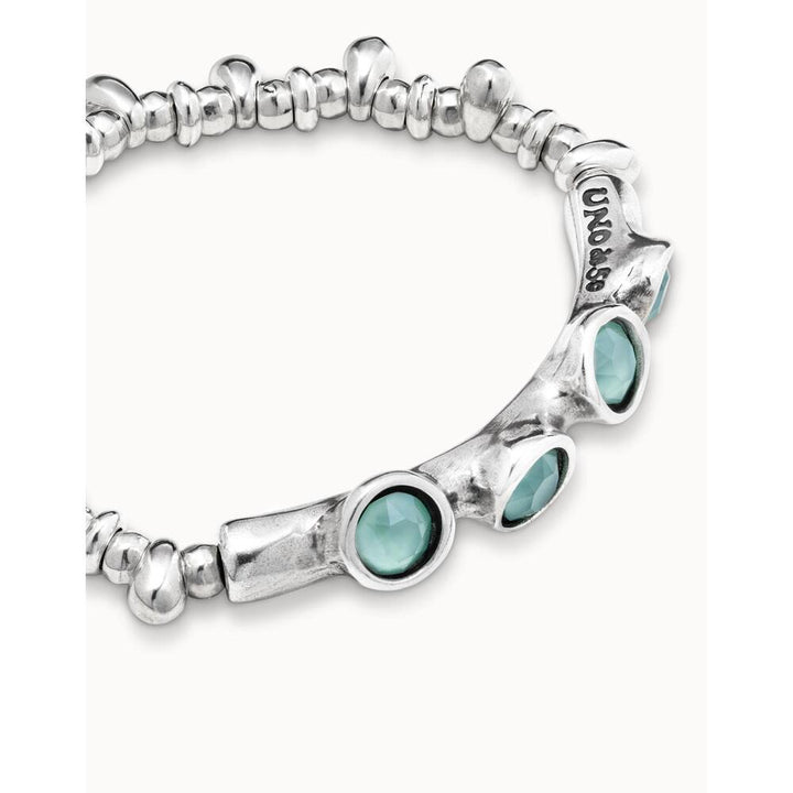 UNOde50 Sterling Silver - Plated Leather Bracelet With Crystals - MococoUNOde50PUL1816VRDMTL0MBracelet