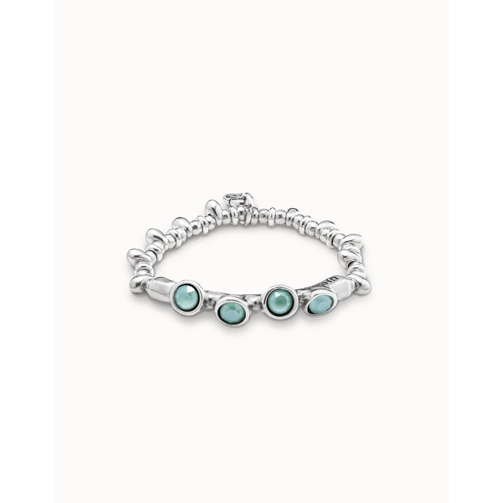 UNOde50 Sterling Silver - Plated Leather Bracelet With Crystals - MococoUNOde50PUL1816VRDMTL0MBracelet