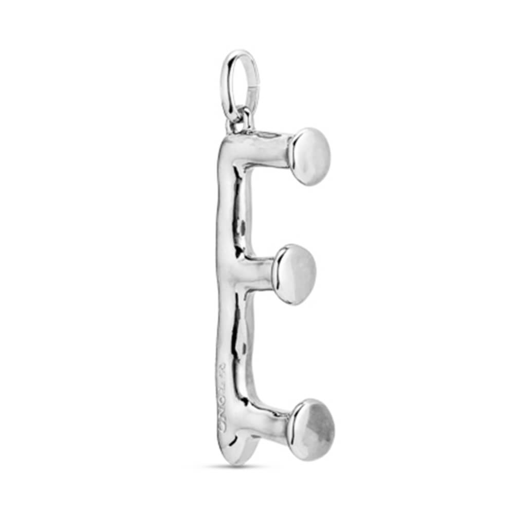 UNOde50 Sterling Silver - Plated Letter E Pendant - MococoUNOde50CHA0005MTL0000UCharms
