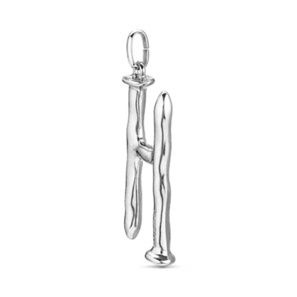 UNOde50 Sterling Silver - Plated Letter H Pendant - MococoUNOde50CHA0008MTL0000UCharms