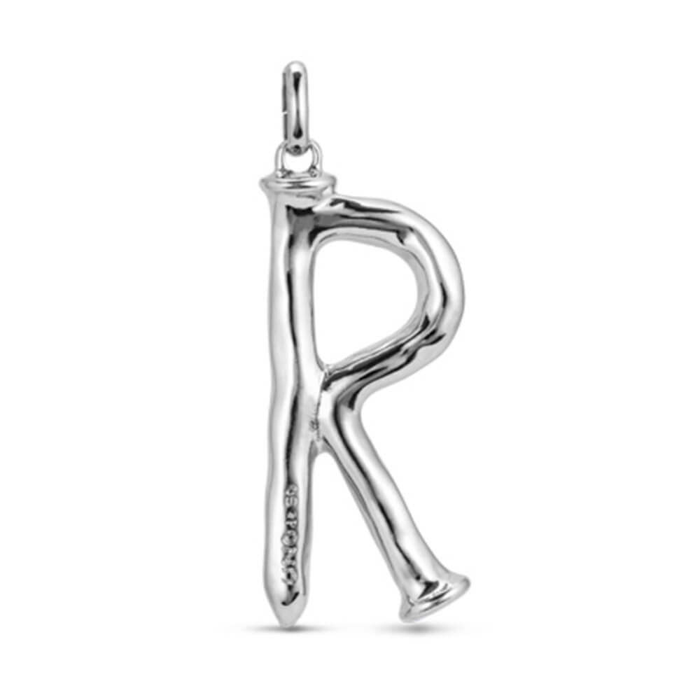 UNOde50 Sterling Silver - Plated Letter R Pendant - MococoUNOde50CHA0018MTL0000UCharms