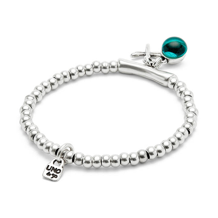 UNOde50 Sterling Silver - Plated Murano Glass and Dragonfly Bracelet - MococoUNOde50PUL2535VRDMTL0MBracelets