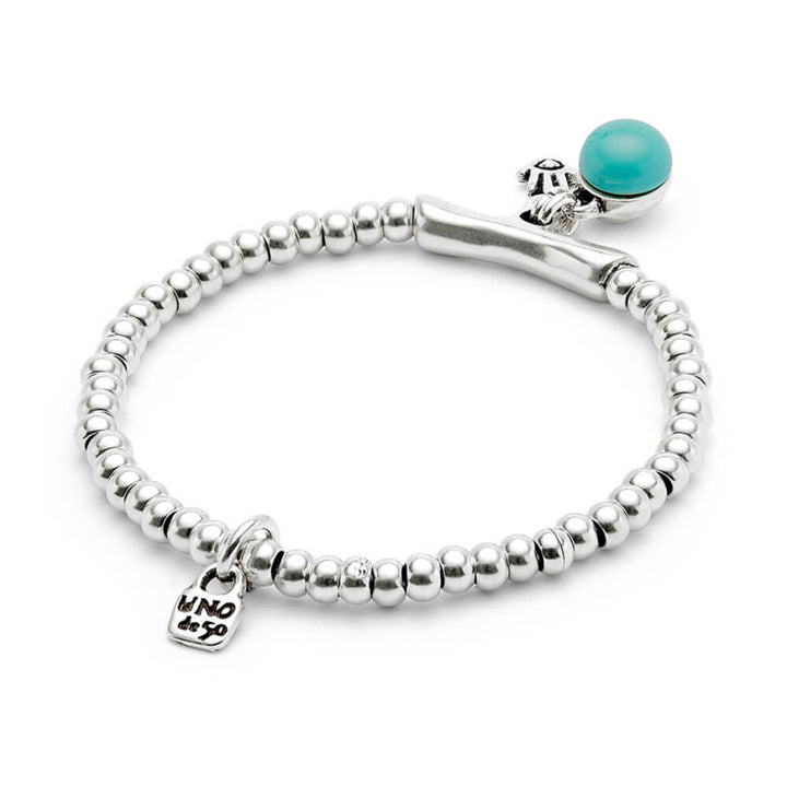 UNOde50 Sterling Silver - Plated Murano Glass and Hamsa Beaded Bracelet - MococoUNOde50PUL2534TURMTL0MBracelets