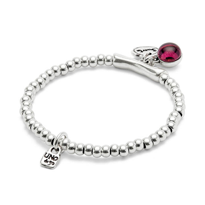 UNOde50 Sterling Silver - Plated Murano Glass and The Word Lucky Bracelet - MococoUNOde50PUL2536MORMTL0MBracelets