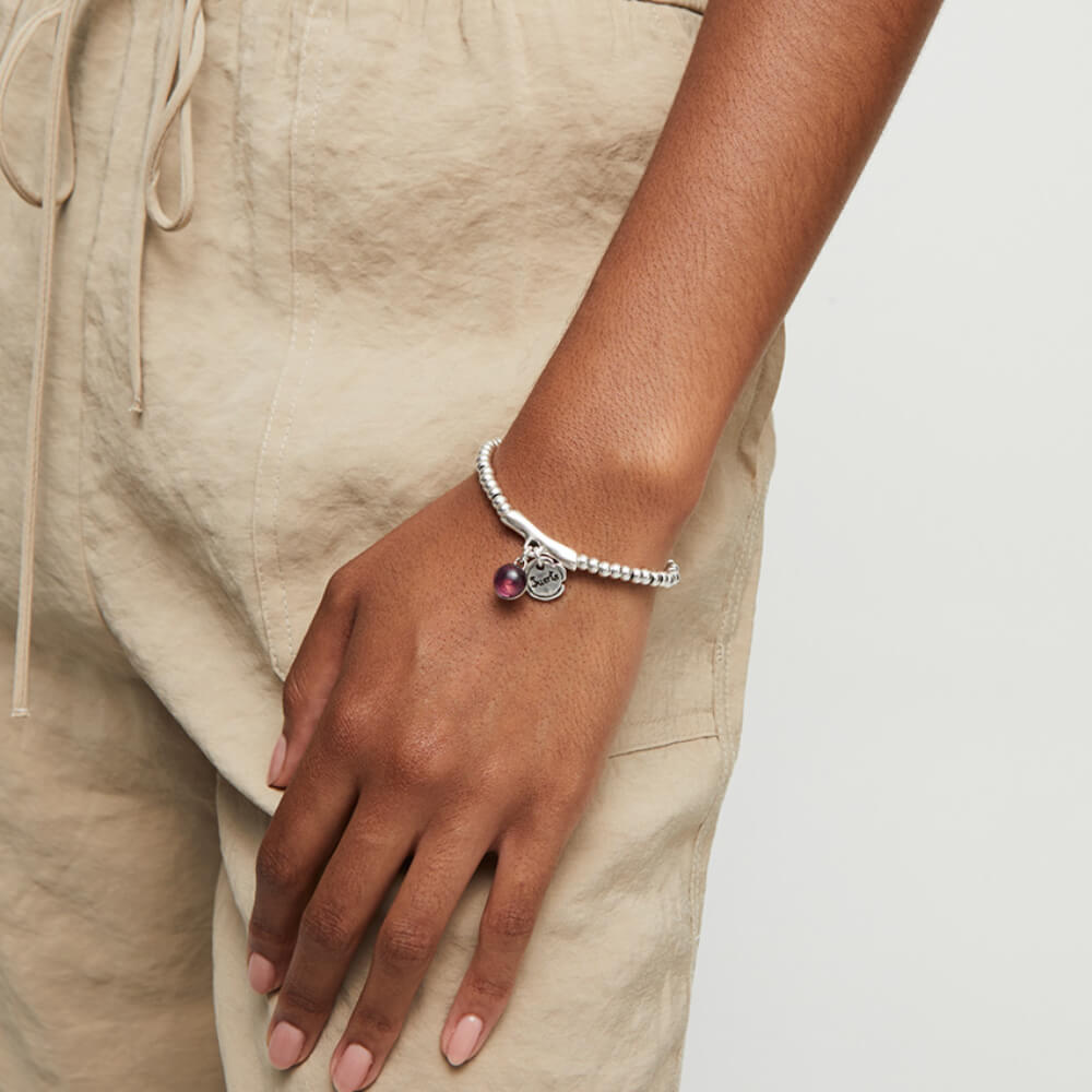 UNOde50 Sterling Silver - Plated Murano Glass and The Word Lucky Bracelet - MococoUNOde50PUL2536MORMTL0MBracelets