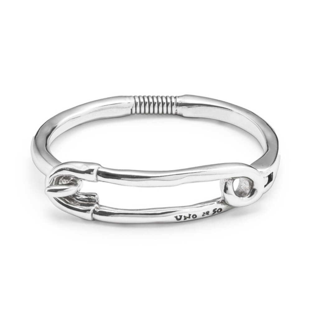 UNOde50 Sterling Silver - Plated Safety Pin Clasp Bangle Bracelet - MococoUNOde50PUL1992MTL0000MBracelets