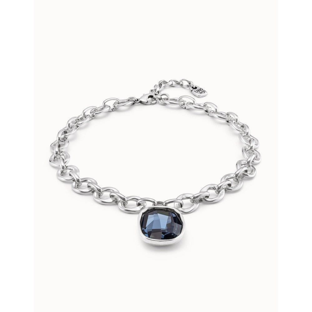 UNOde50 Sterling Silver - Plated Short Necklace And Crystal - MococoUNOde50COL1567AZUMTLNecklace