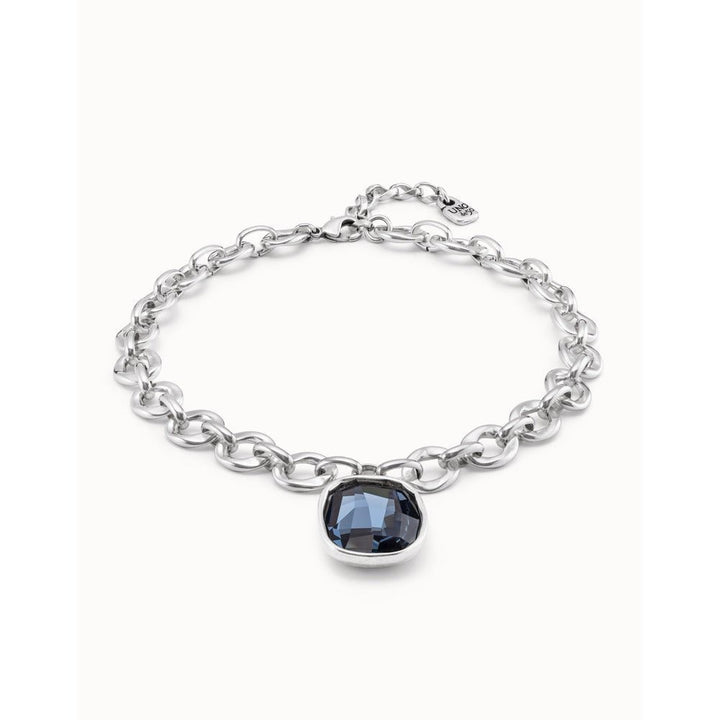 UNOde50 Sterling Silver - Plated Short Necklace And Crystal - MococoUNOde50COL1567AZUMTLNecklace