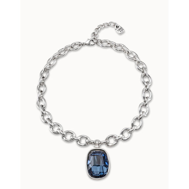 UNOde50 Sterling Silver - Plated Short Necklace And Crystal - MococoUNOde50COL1567AZUMTLNecklace