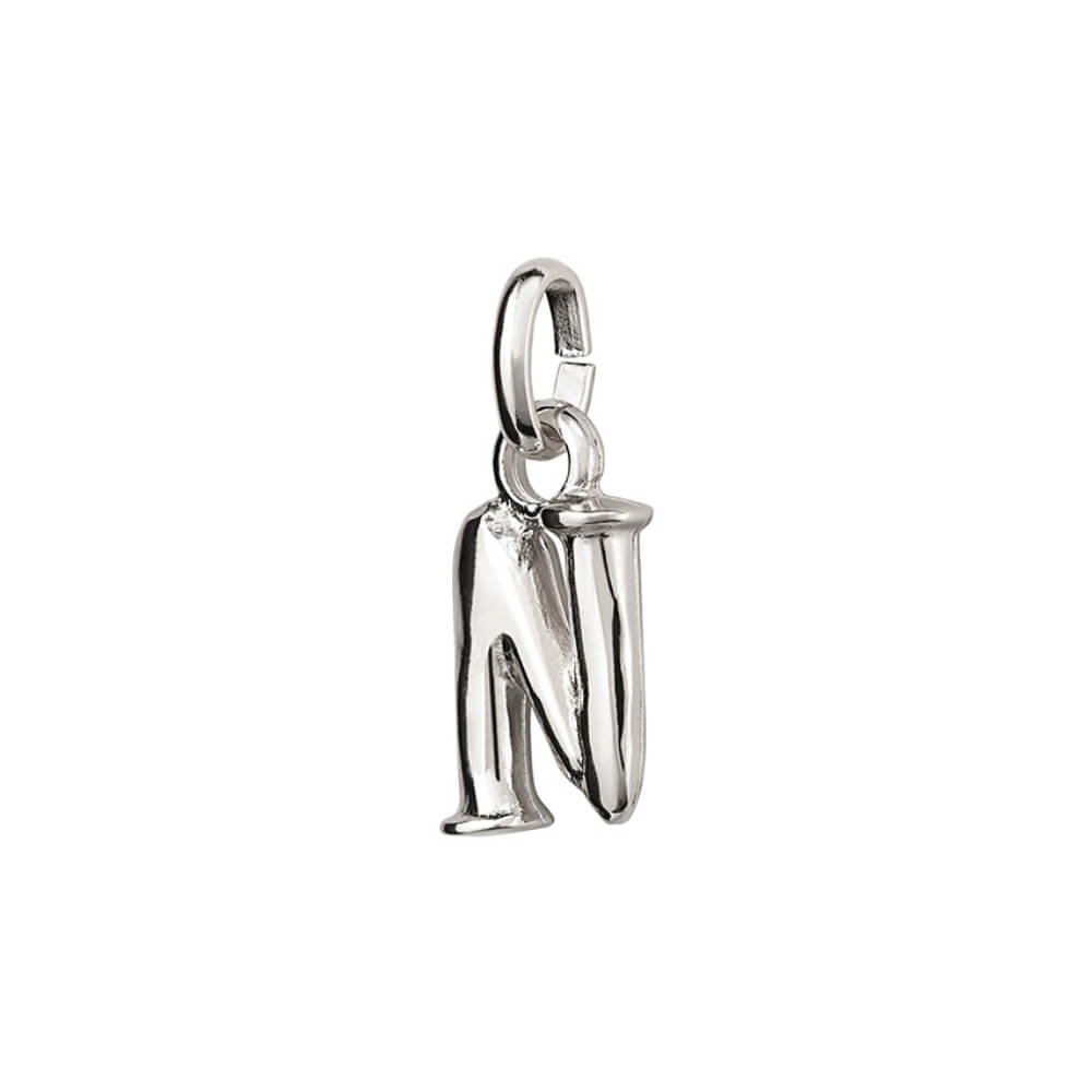 UNOde50 Sterling Silver - Plated Small Letter N Charm - MococoUNOde50CHA0286MTL0000UCharms