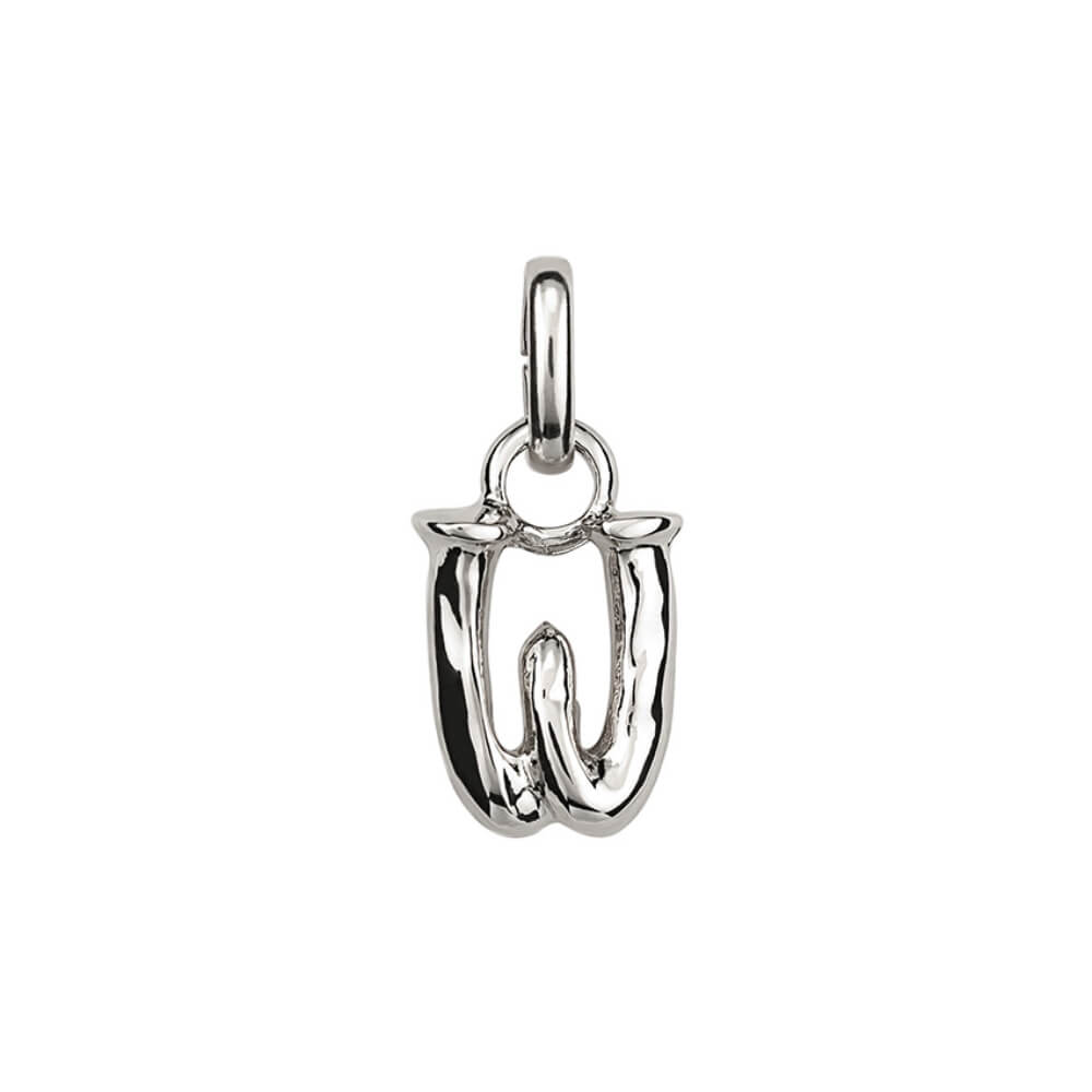 UNOde50 Sterling Silver - Plated Small Letter W Charm - MococoUNOde50CHA0295MTL0000UCharms